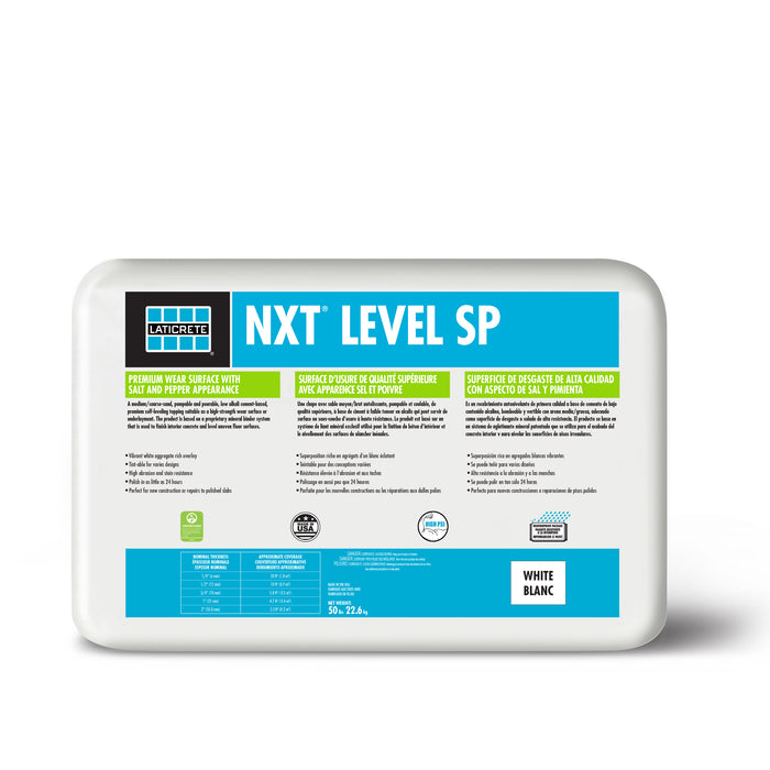 NXT LEVEL SP 50 LBS BAG GREY POLISHABLE OVERLAY W/ SALT AND PEPER AGG. (20 sqft @ 1/4" thick)